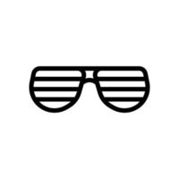 occhiali discoteca icona vettore. illustrazione del simbolo del contorno isolato vettore
