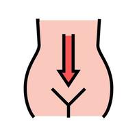 illustrazione vettoriale dell'icona del colore del sistema di digestione