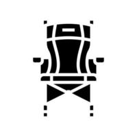 illustrazione vettoriale dell'icona del glifo della sedia da caccia portatile