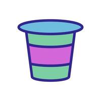 lo yogurt nell'illustrazione del profilo di vettore dell'icona della tazza