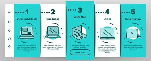 le icone di onboarding del computer impostano il vettore