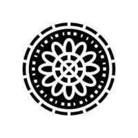 illustrazione vettoriale dell'icona del glifo astrologico boho