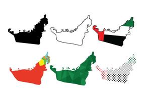 Vettori di mappa degli Emirati Arabi Uniti
