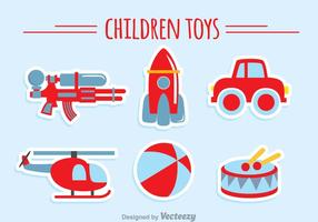Collezione di giocattoli per bambini vettore