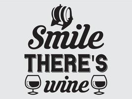 design di t-shirt con citazioni di vino vettore