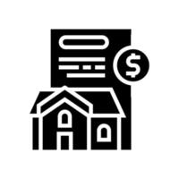 illustrazione vettoriale dell'icona del glifo di pagamento delle tasse