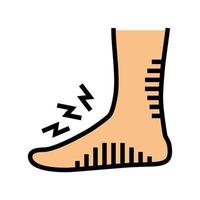 illustrazione vettoriale dell'icona del colore della cura del piede diabetico