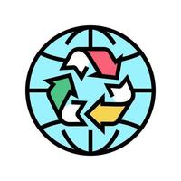 illustrazione vettoriale dell'icona del colore dell'ecosistema ambientale