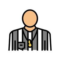giudice arbitro o arbitro calcio colore icona illustrazione vettoriale