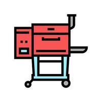 illustrazione vettoriale dell'icona del colore dell'attrezzatura del barbecue della griglia