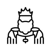 illustrazione vettoriale dell'icona della linea del regno del re