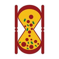 modello vettoriale del logo della clessidra della pizza