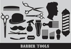 Vettori di strumenti del barbiere