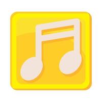 pulsante dell'app musicale vettore
