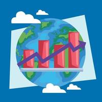 statistiche nel pianeta terra vettore