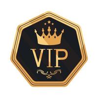 vip e corona d'oro vettore