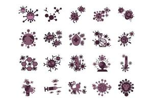 illustrazione vettoriale del virus del vaiolo delle scimmie in stile piatto