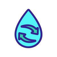 vettore icona acqua purificata. illustrazione del simbolo del contorno isolato