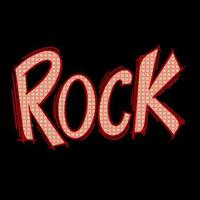 tipografia rock illustrazione vettoriale colorato per la stampa su tshirt, poster, logo, adesivi ecc