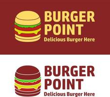 design del logo di hamburger vettore