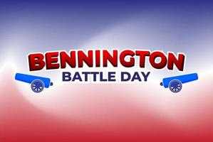 giorno della battaglia di Bennington. adatto per banner, poster design, sito Web, post sui social media e supporti di stampa. vettore
