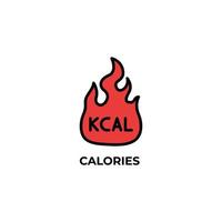 icona vettore calorie. illustrazione vettoriale colorato design piatto. grafica vettoriale