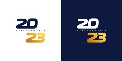 2023 vettore di progettazione del logo con un concetto unico creativo per il vettore premium di lavoro di progetto