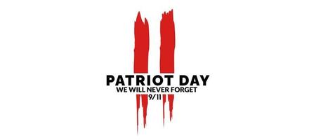 9 11 memorial day 11 settembre.patriot day nyc world trade center. non dimenticheremo mai gli attacchi terroristici dell'11 settembre. Spruzzata astratta del pennello del World Trade Center vettore
