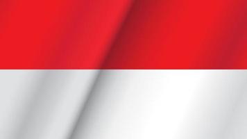 bandiera sventolante del giorno dell'indipendenza dell'indonesia per lo sfondo della carta da parati vettore
