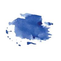 disegno astratto moderno dipinto a mano con pennellata macchia acquerello di nuvola blu, isolata su sfondo bianco. vettore utilizzato come carta di design decorativo, banner, poster, copertina, brochure, arte della parete