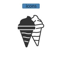 gelato icone simbolo elementi vettoriali per il web infografica