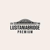 design del logo vettoriale del ponte di lusitania premium