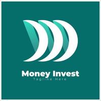 logo di investimento di denaro vettore