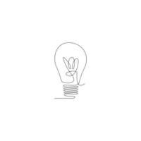 illustrazione di progettazione dell'icona di arte della linea della lampadina vettore