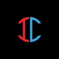 ic lettera logo design creativo con grafica vettoriale, design del logo abc semplice e moderno. vettore