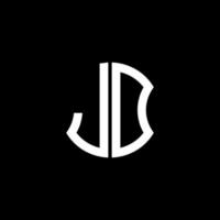 jd lettera logo design creativo con grafica vettoriale, abc semplice e moderno logo design. vettore