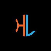 design creativo del logo della lettera hl con grafica vettoriale, design del logo semplice e moderno abc. vettore