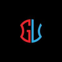 gu lettera logo design creativo con grafica vettoriale, abc design del logo semplice e moderno. vettore