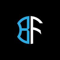 design creativo del logo della lettera bf con grafica vettoriale, design del logo semplice e moderno abc. vettore