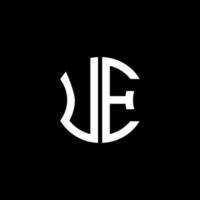 design creativo del logo della lettera ue con grafica vettoriale, design del logo semplice e moderno abc. vettore