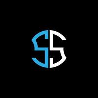 logo della lettera ss design creativo con grafica vettoriale, design del logo semplice e moderno abc. vettore