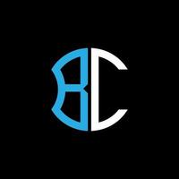 design creativo del logo della lettera bc con grafica vettoriale, design del logo semplice e moderno abc. vettore