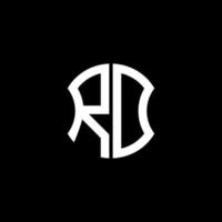 rd lettera logo design creativo con grafica vettoriale, design del logo semplice e moderno abc. vettore