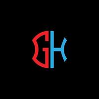 gh lettera logo design creativo con grafica vettoriale, abc design del logo semplice e moderno. vettore