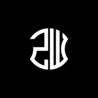 zw lettera logo design creativo con grafica vettoriale, design del logo semplice e moderno abc. vettore