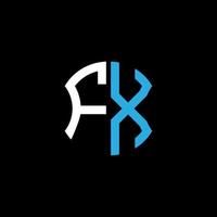 fx lettera logo design creativo con grafica vettoriale, design del logo abc semplice e moderno. vettore