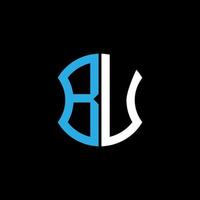design creativo del logo della lettera bu con grafica vettoriale, design del logo semplice e moderno abc. vettore