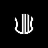 uw lettera logo design creativo con grafica vettoriale, design del logo abc semplice e moderno. vettore