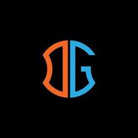 design creativo del logo della lettera dg con grafica vettoriale, design del logo semplice e moderno abc. vettore