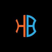 design creativo del logo della lettera hb con grafica vettoriale, design del logo semplice e moderno abc. vettore